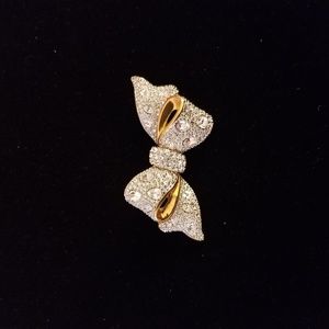 Swarovski Pave Bow Brooch